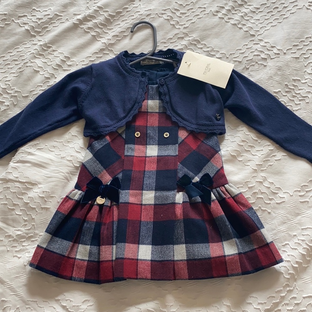Mayoral 12 month special occasion 2 piece dress. NWT.